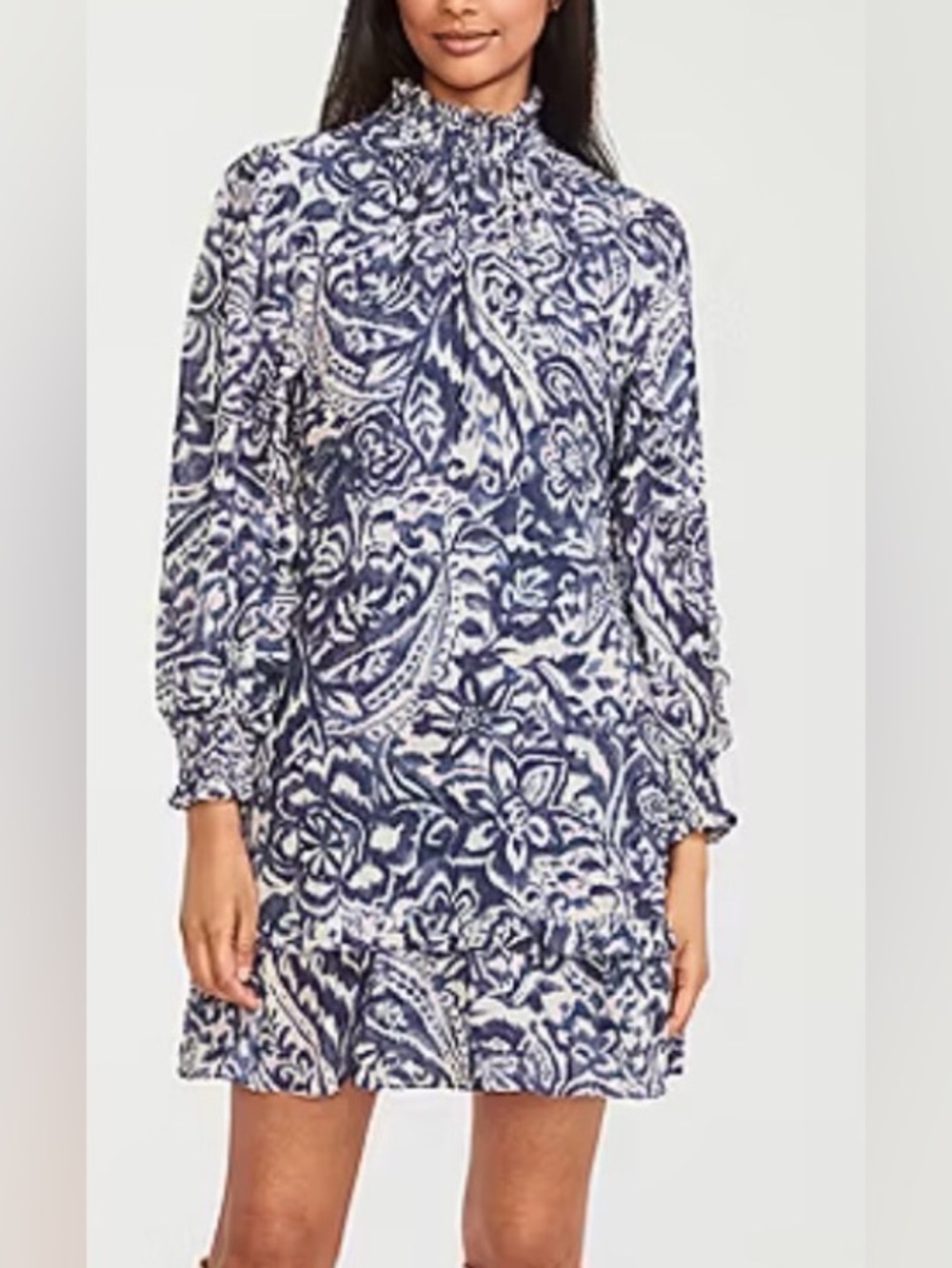 Clover And Sloane Womens Long Sleeve Abstract Shift Dress Size 10 NWT